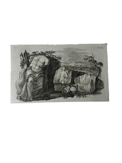 18th-Century Paestum Archaeological Engraving — Plate XLII