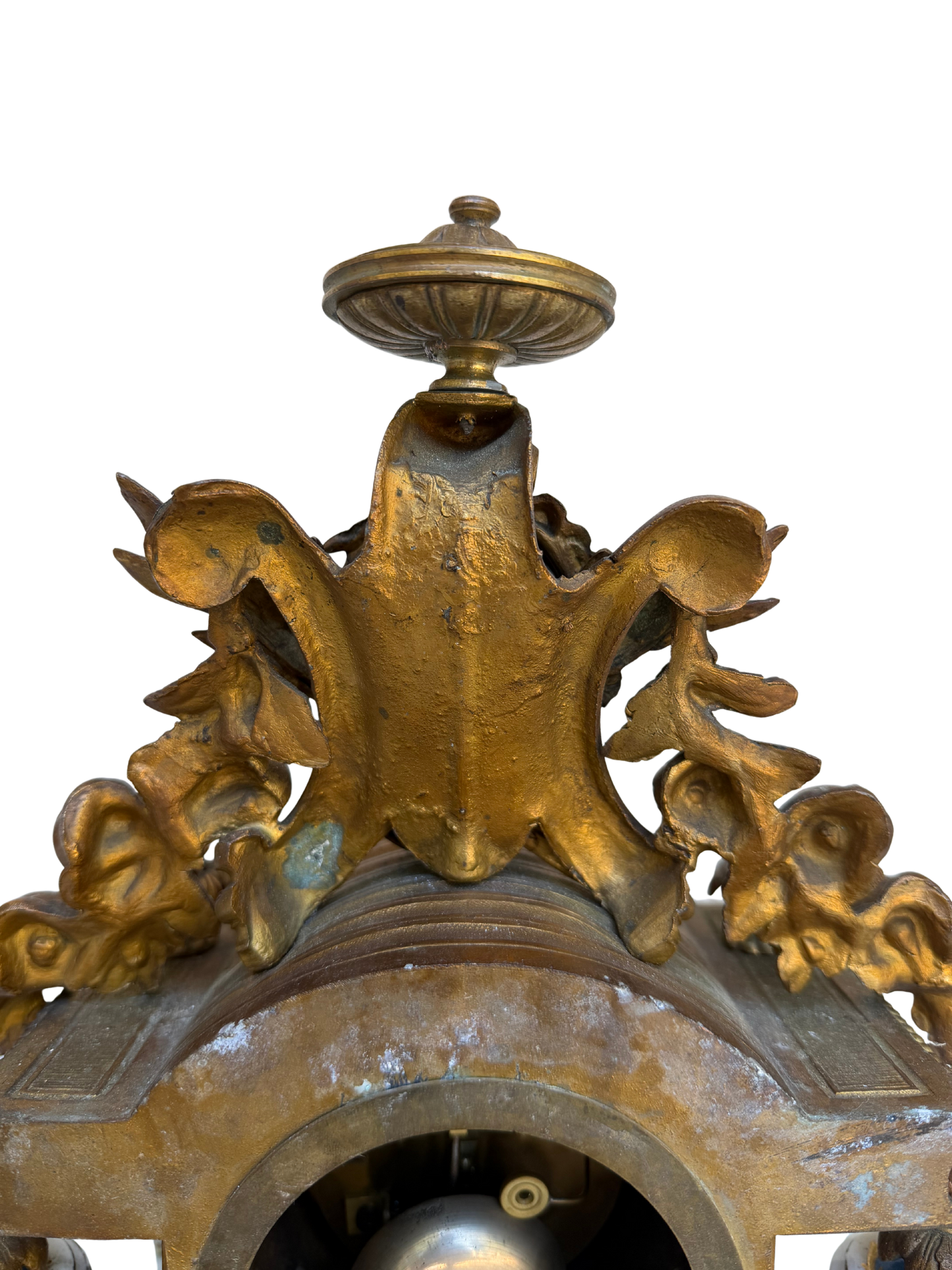 French Louis XVI Style Japy Frères Porcelain and Gilt Bronze Mantel Clock