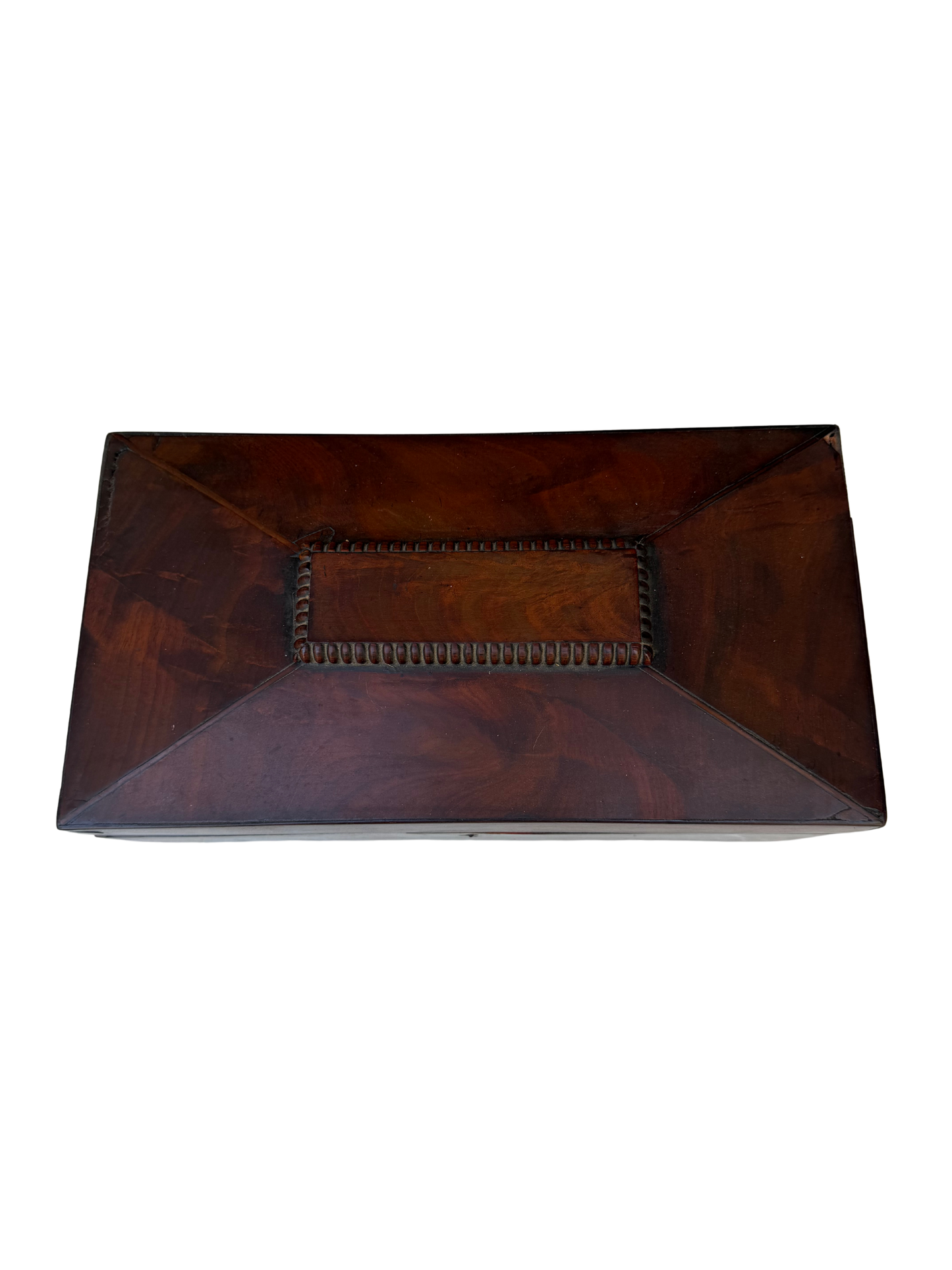 English Regency Mahogany Sarcophagus-Form Sewing and Work Box
