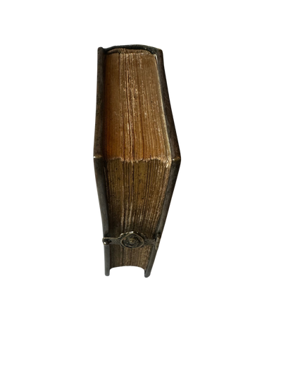 19th-Century Manuel de Dévotion with Gilt Monogram Cover and Figural Metal Clasp