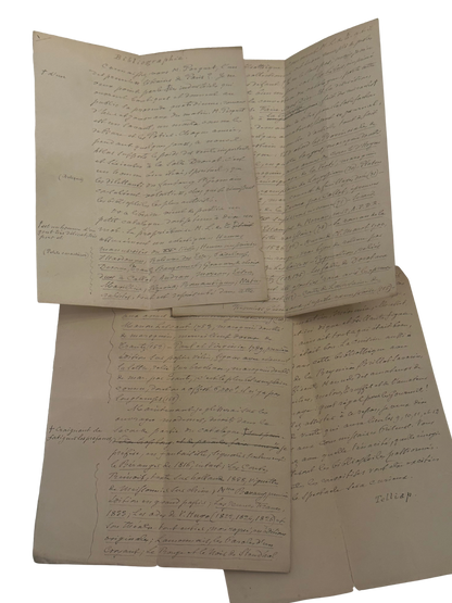 Handwritten French Bibliophile Catalog Manuscript — Private Library Sale Notes