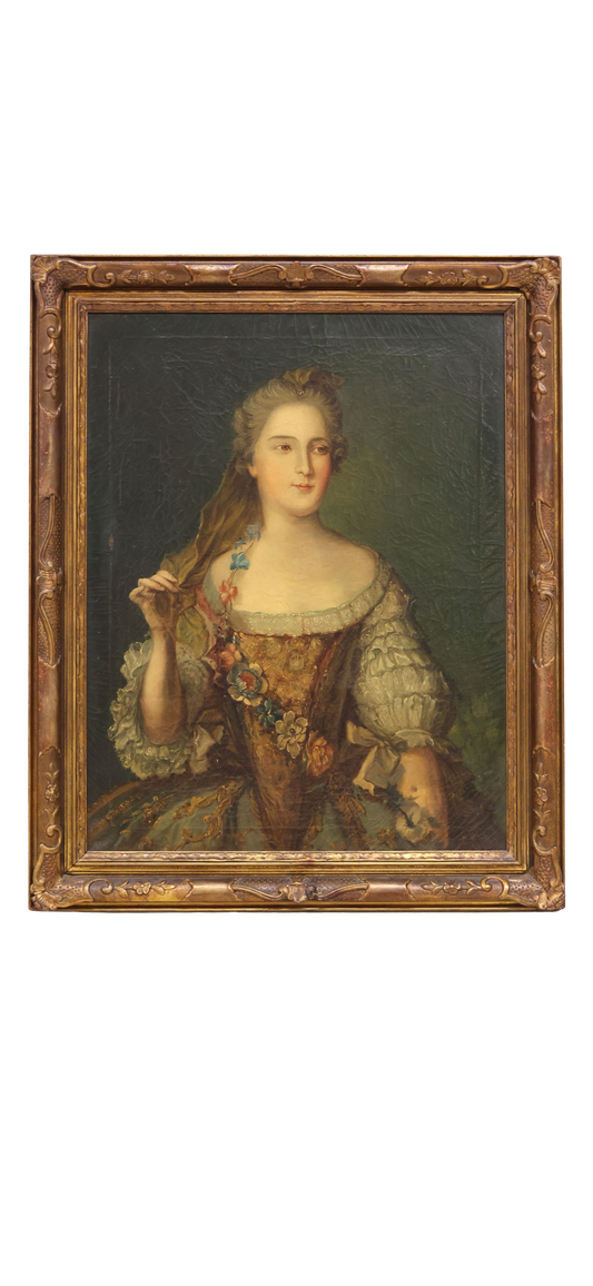 Oil on Canvas Portrait of Princess Sophie of France (1734-1782), After Jean-marc Nattier (French, 1685-1766)