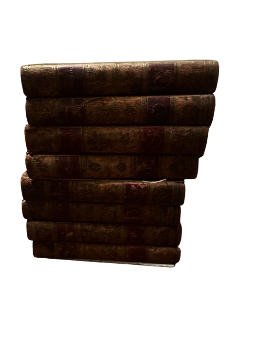 8 Volumes of 1797 H. Baldwin London "The Spectator" (Worn and Some Detached Covers)