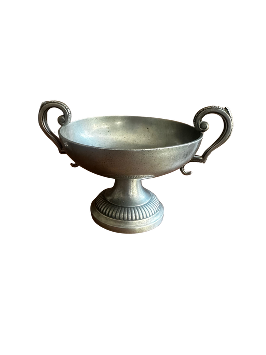 20th C French Pewter Trophy Compote