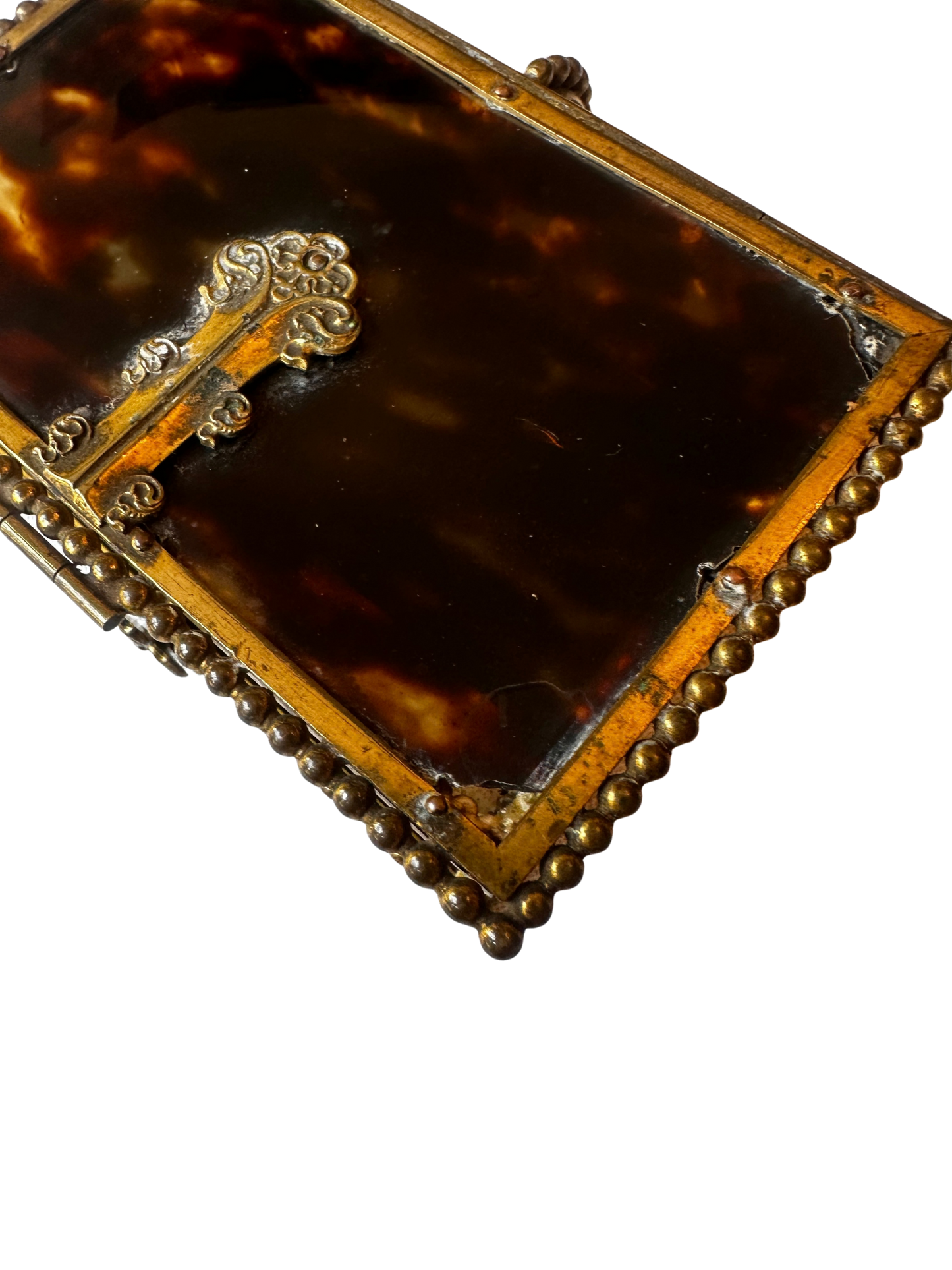 French Tortoiseshell and Mother-of-Pearl Mounted Book Form Box