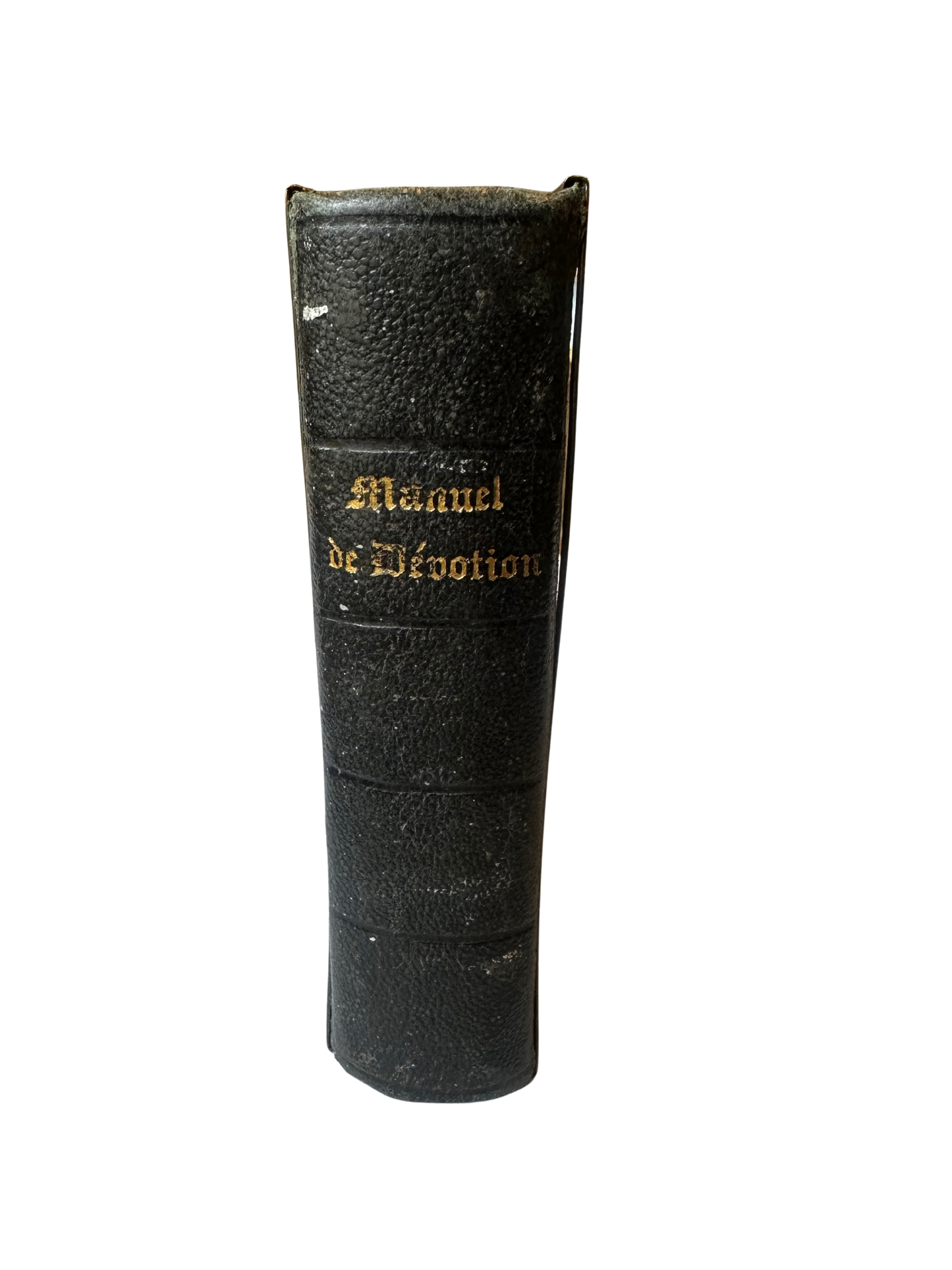 19th-Century Manuel de Dévotion with Gilt Monogram Cover and Figural Metal Clasp