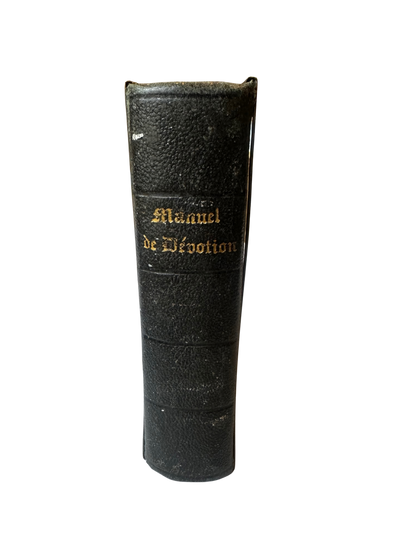 19th-Century Manuel de Dévotion with Gilt Monogram Cover and Figural Metal Clasp