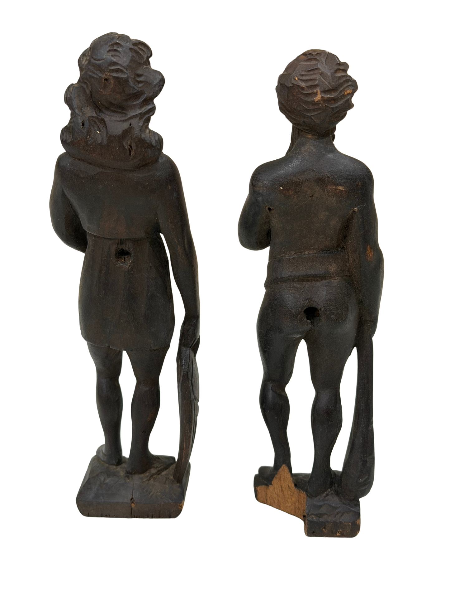 Pair of Antique Grand Tour Style Classical Figural Sculptures (Male &amp; Female)