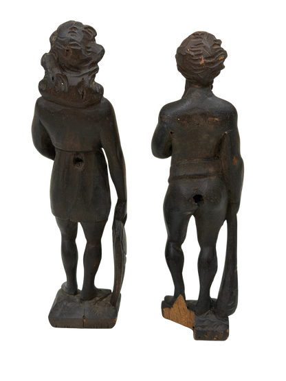Pair of Antique Grand Tour Style Classical Figural Sculptures (Male &amp; Female)