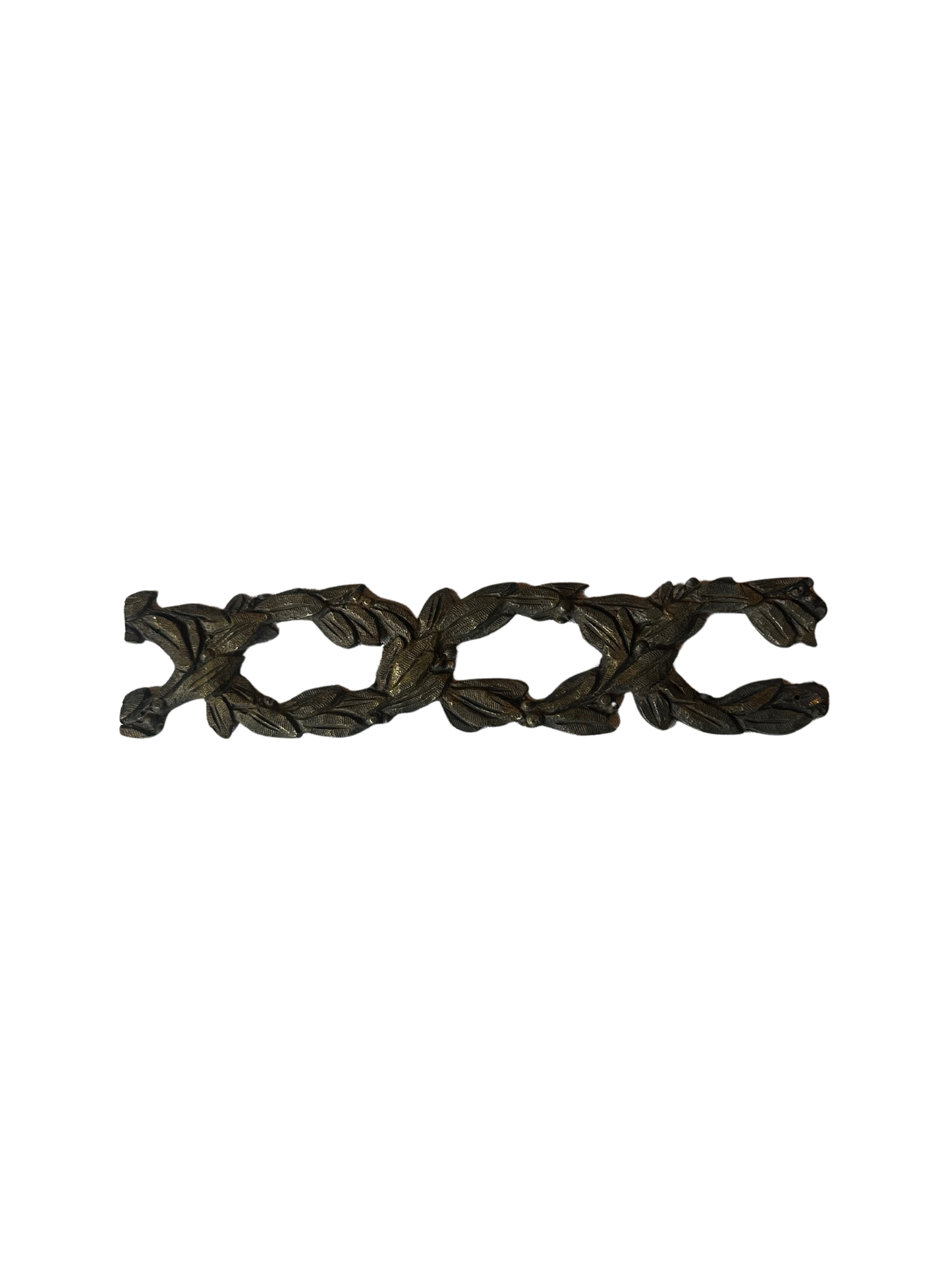Laurel Wreath Braided Bronze Furniture Applique and Other Fragments