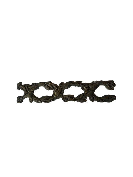Laurel Wreath Braided Bronze Furniture Applique and Other Fragments