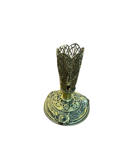 Brass/Filigree Bud Vase Base