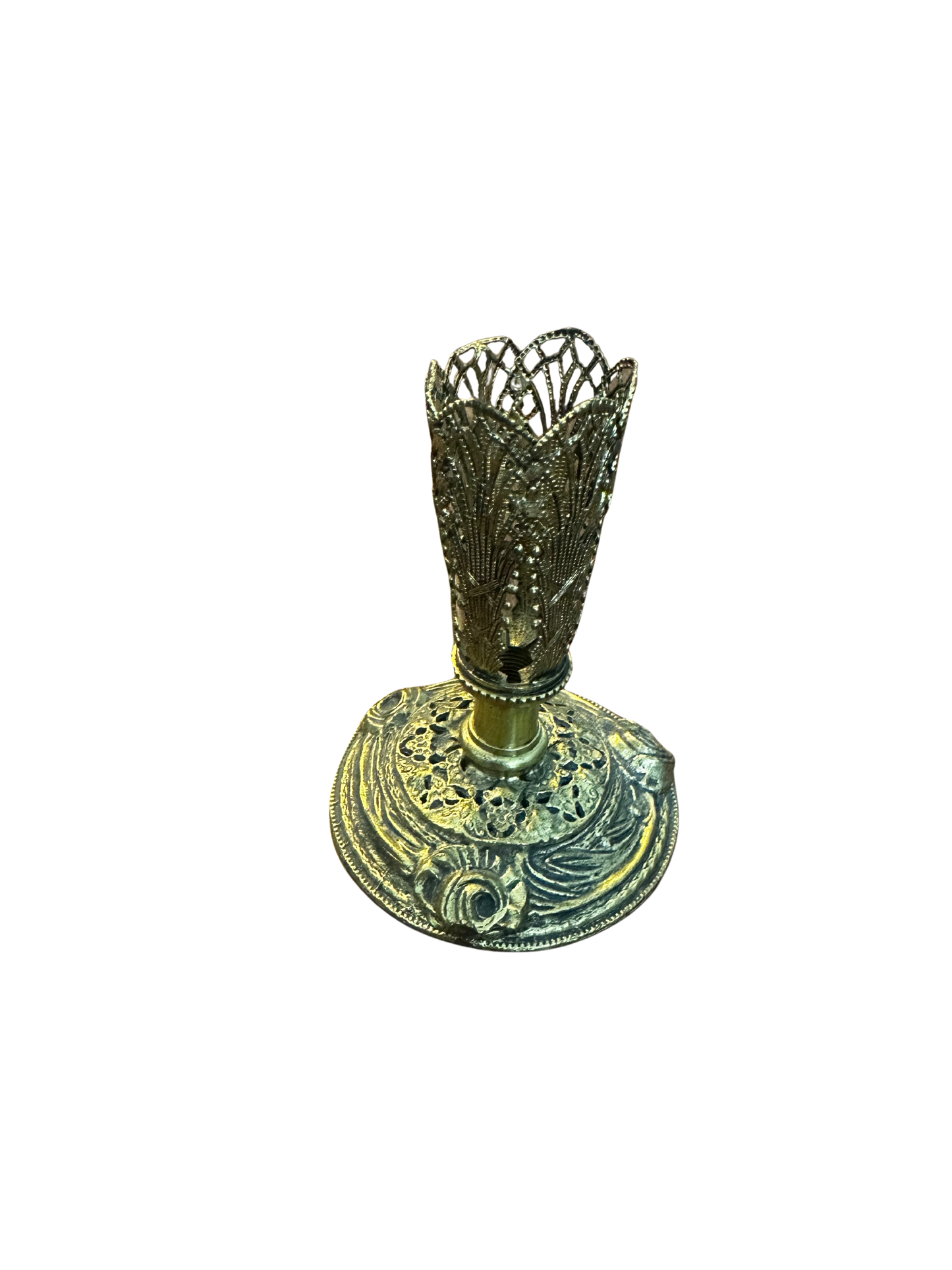 Brass/Filigree Bud Vase Base