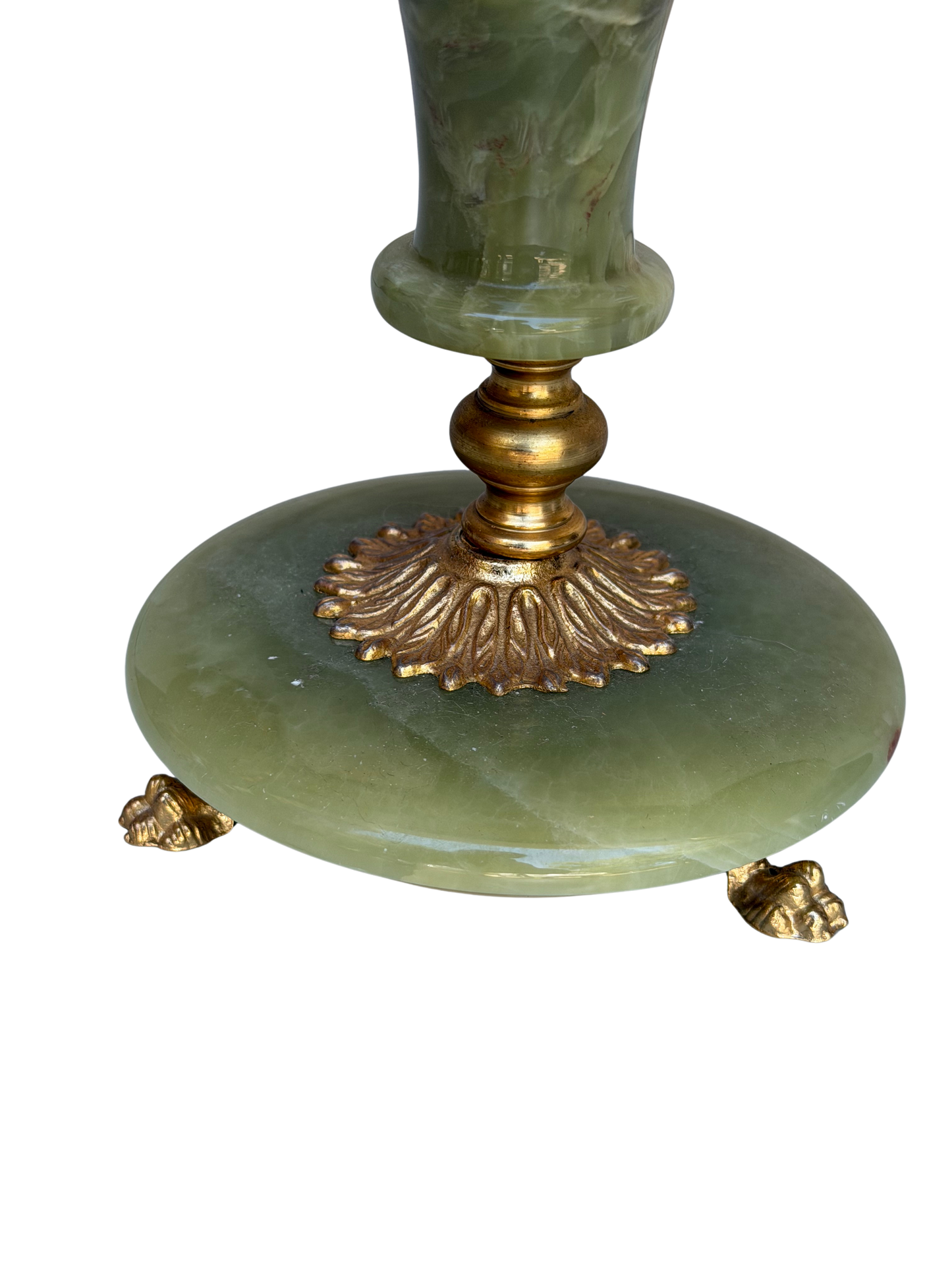 Vintage Continental Gilt Metal and Green Onyx Balance Scale, Mid-20th Century