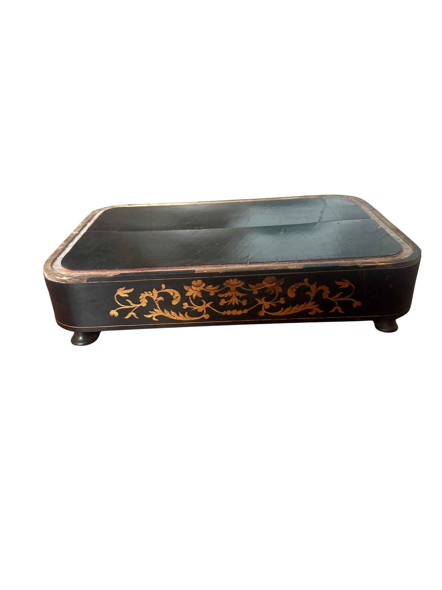 Napoleon III Ebonized and Gilt Inlaid Display Riser / Clock Base (Socle)