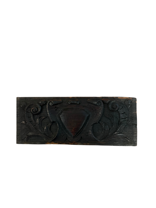 Wooden Architectural Salvage Plaque with Shield