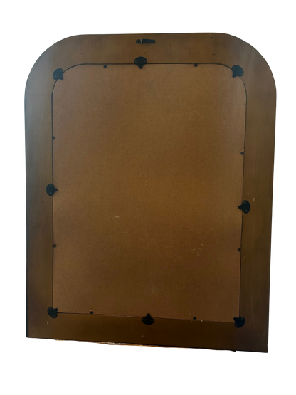 Arched Gilt Louis Philippe Style Wall Mirror with Beaded Inner Slip