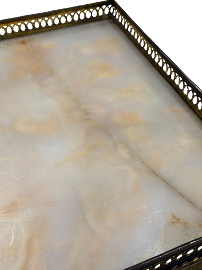 French Louis XVI Style Marble-Top Gueridon / Pedestal Stand with Gilt Bronze Mounts