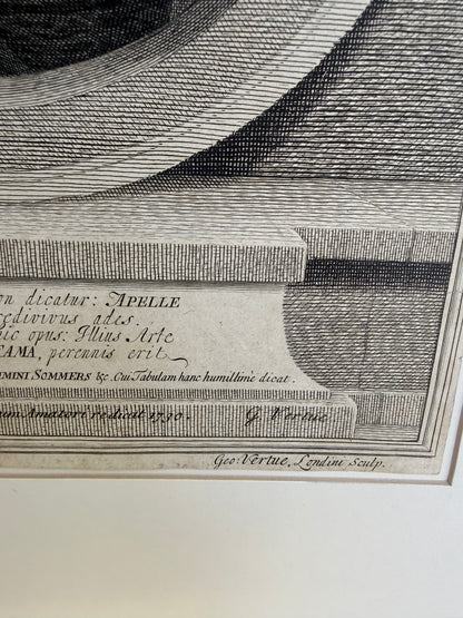 18th Century Engraving of Benhamin Johnson - George Vertue (1730)