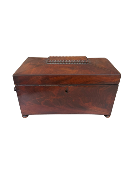 English Regency Mahogany Sarcophagus-Form Sewing and Work Box