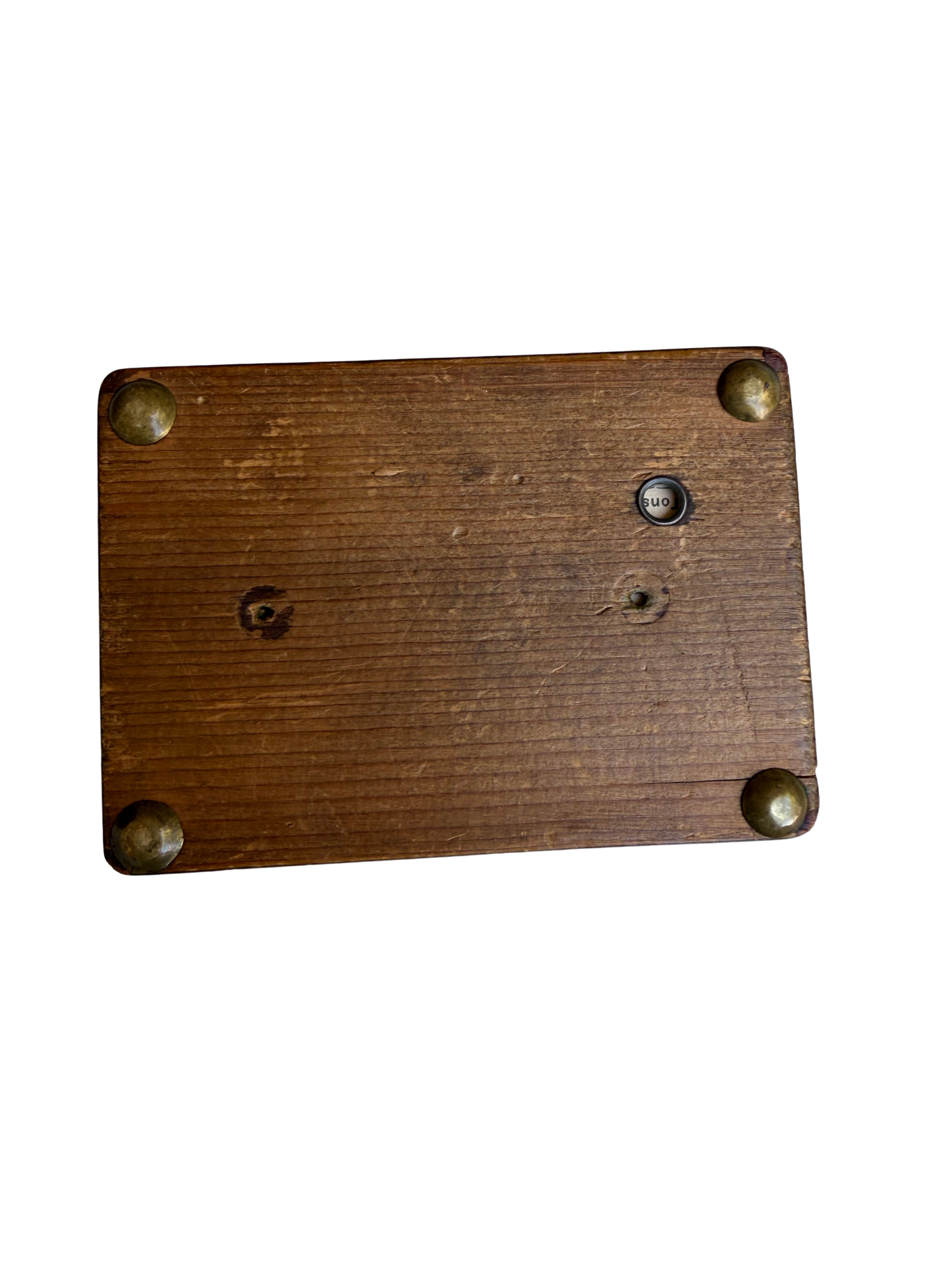 Antique Continental Two-Air Cylinder Music Box Case with Rosewood Veneer and Original Tune Sheet