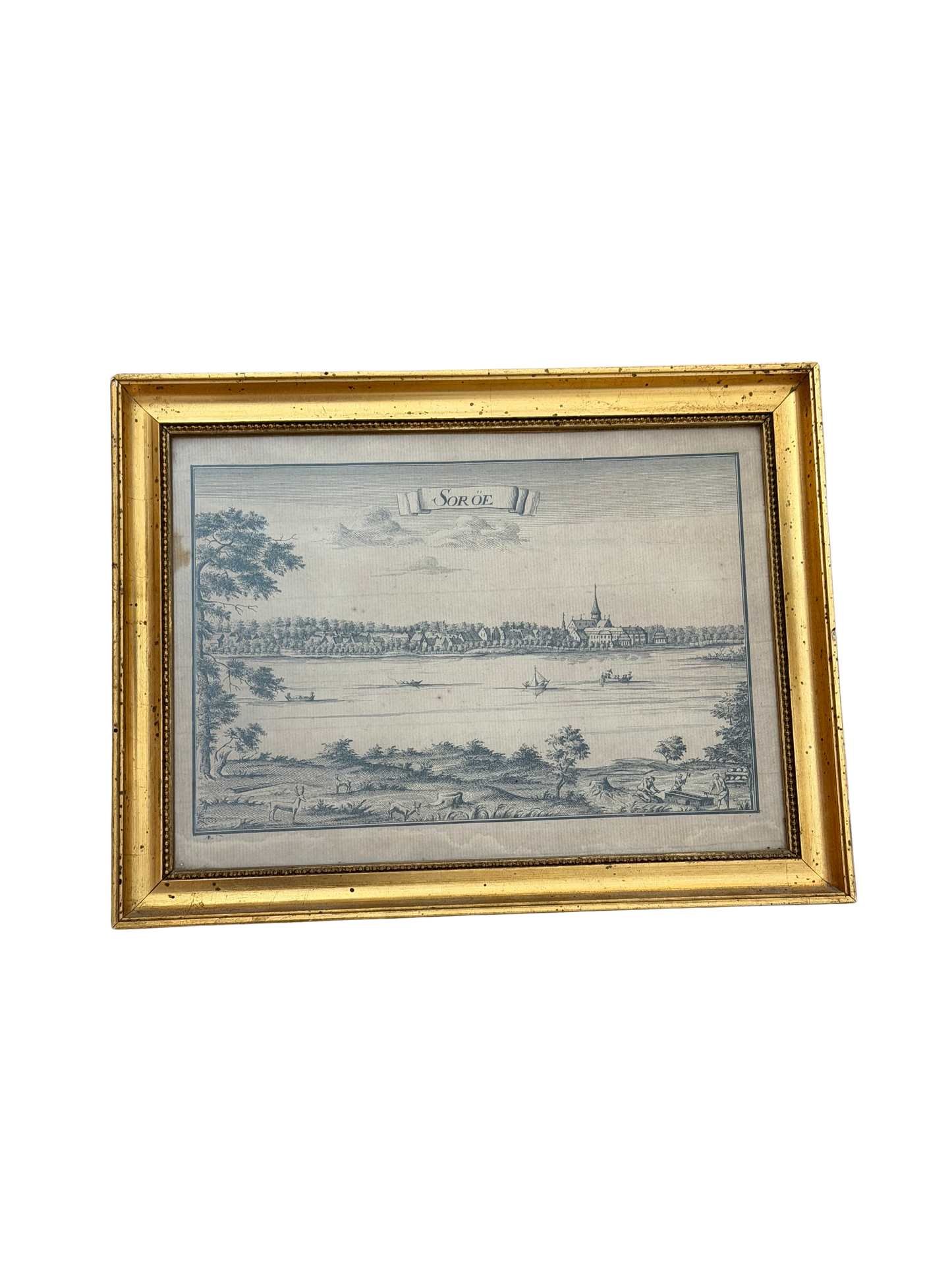 18th-Century Danish Copperplate View of Sorø, Attributed to Alexia von Lode