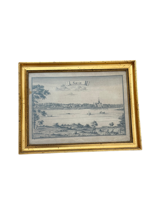 18th-Century Danish Copperplate View of Sorø, Attributed to Alexia von Lode