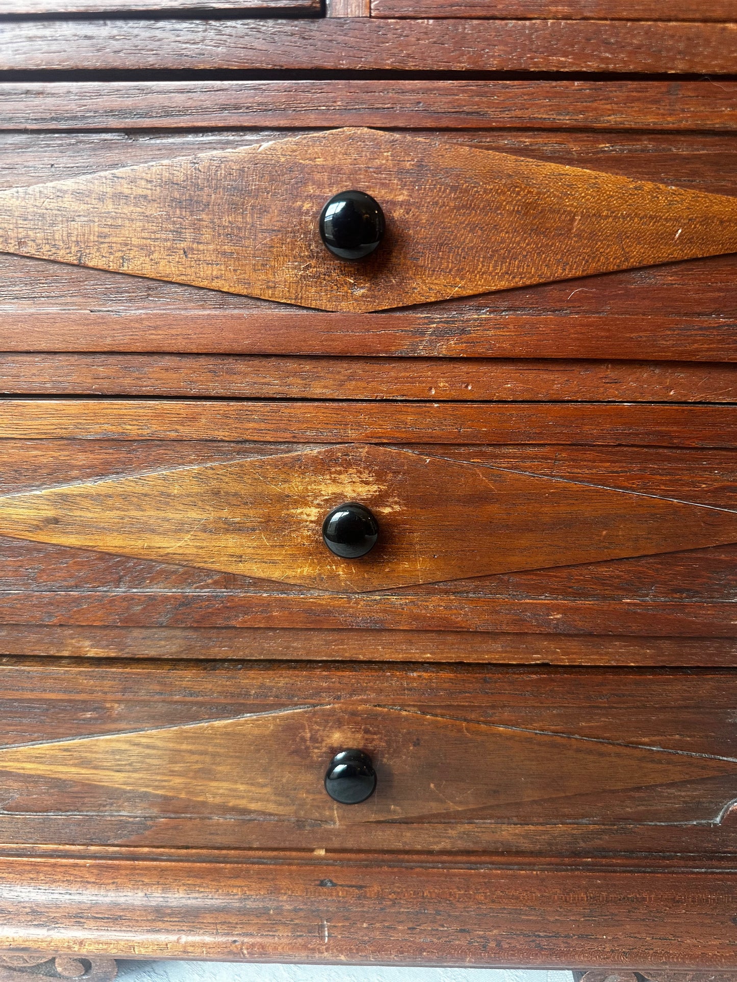 English Carved Table-Top Chest of Drawers