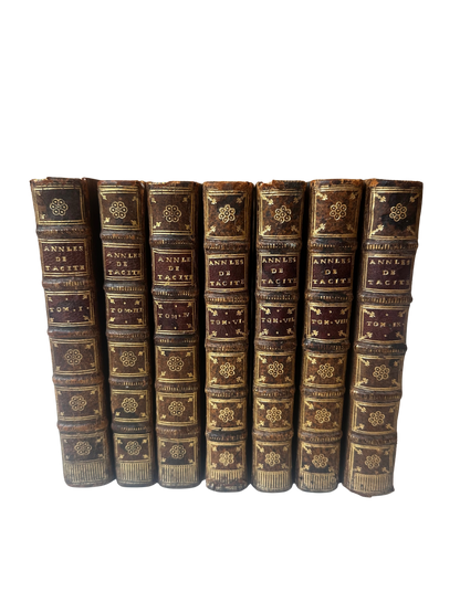 18th Century French Leather Bound Tacite - Annales (7 volumes; partial set)