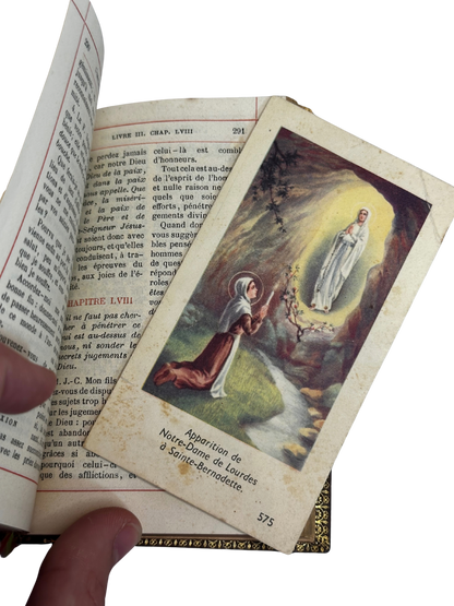 French Gilt-Edged Leather Devotional Book — L’Imitation de Jésus-Christ, Alfred Mame, Tours (1883)