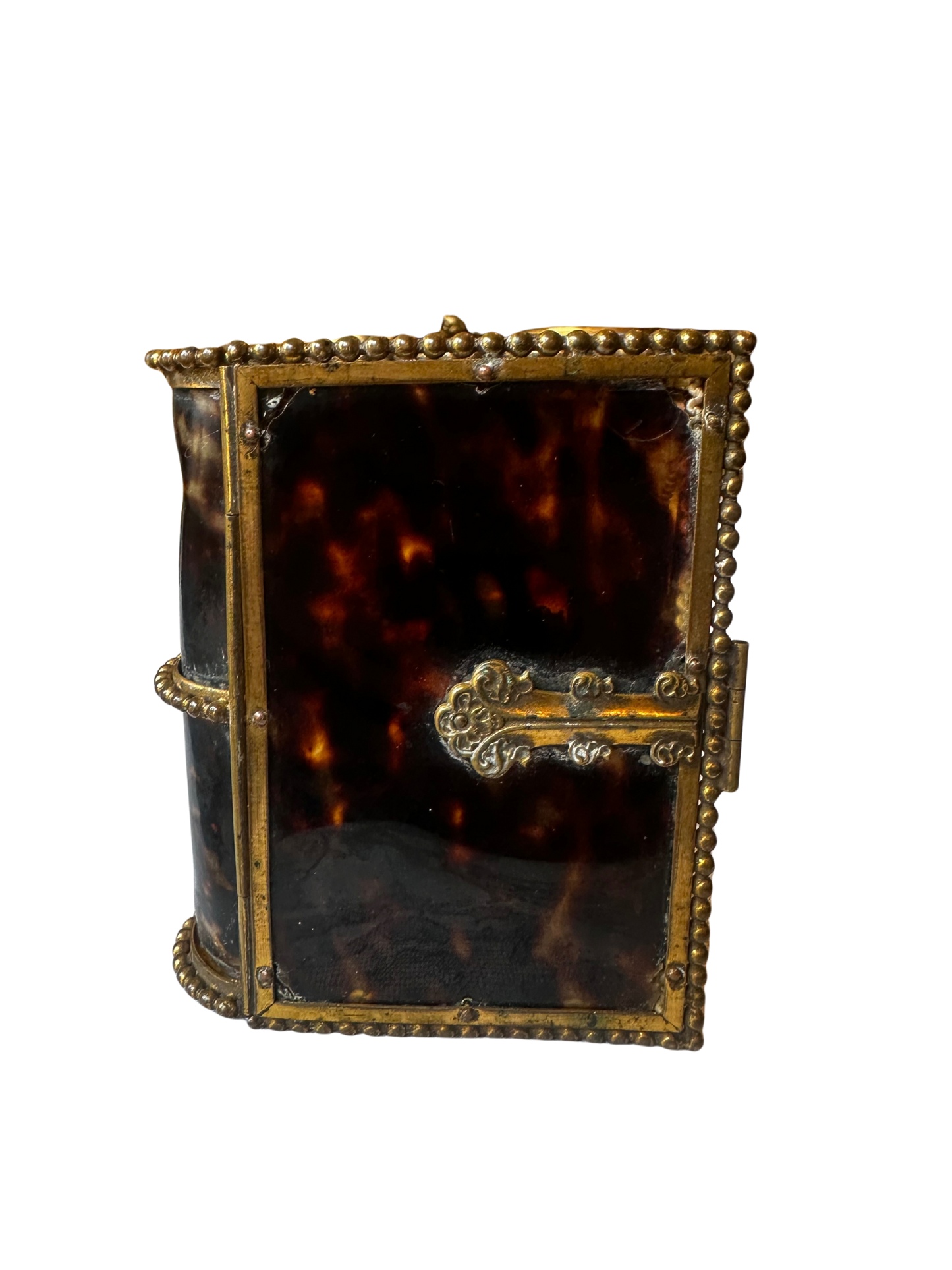 French Tortoiseshell and Mother-of-Pearl Mounted Book Form Box