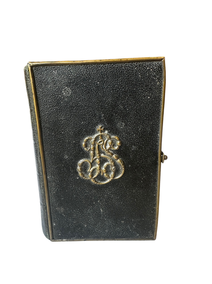 19th-Century Manuel de Dévotion with Gilt Monogram Cover and Figural Metal Clasp