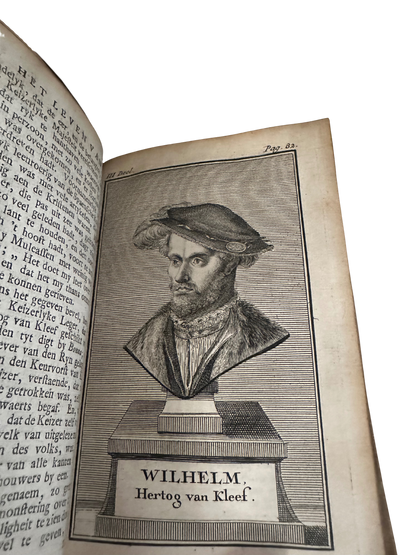 1738 Vellum-Bound Biography of Emperor Charles V (Complete 4-Volume Set)