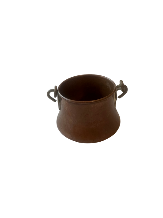 Late 19th / Early 20th C Mini Copper Pilgrimage/Grand Tour Souvenir Bucket with Etched Inscription