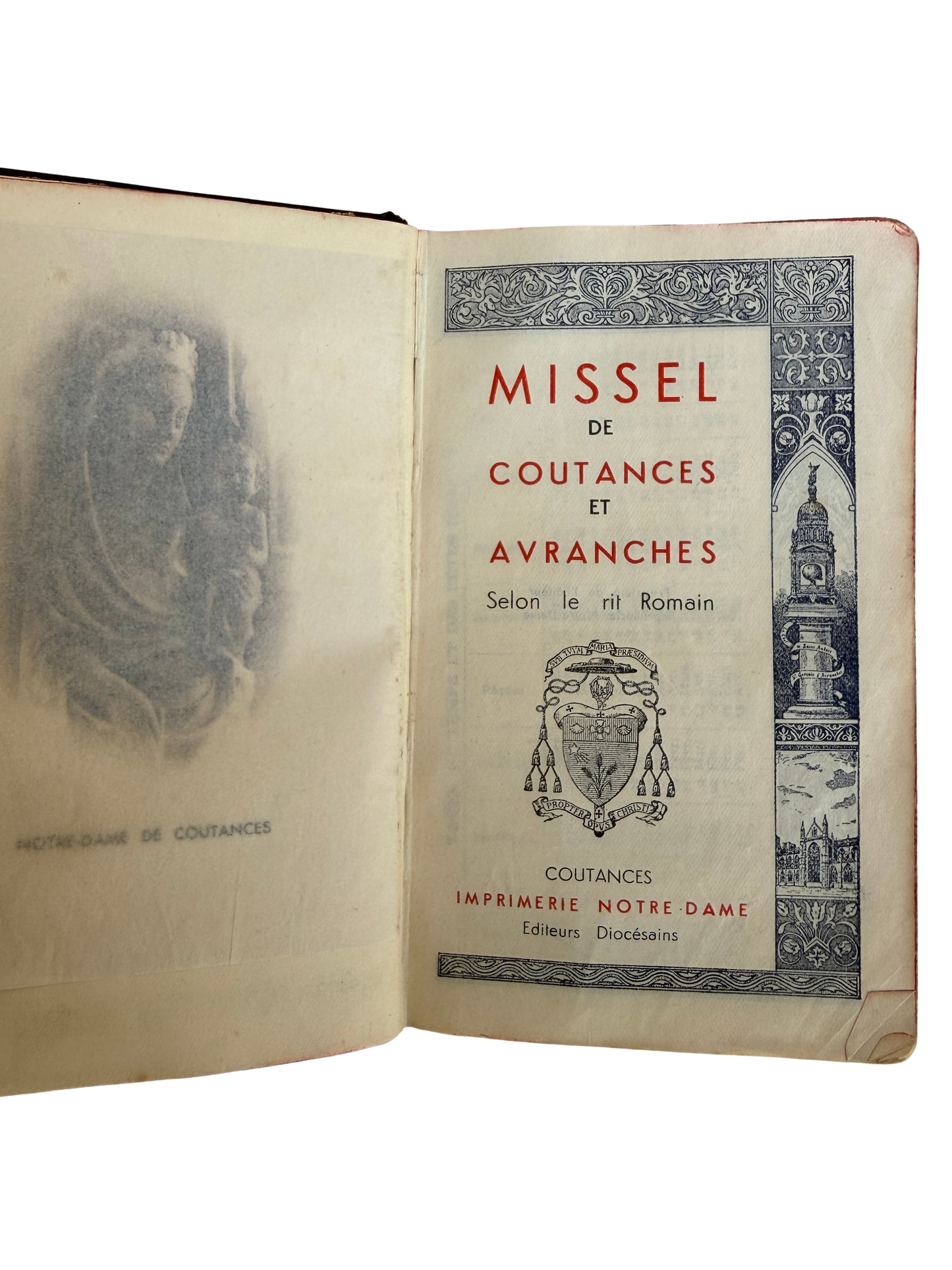 French Leather-Bound Missel de Coutances et Avranches in Original Presentation Case