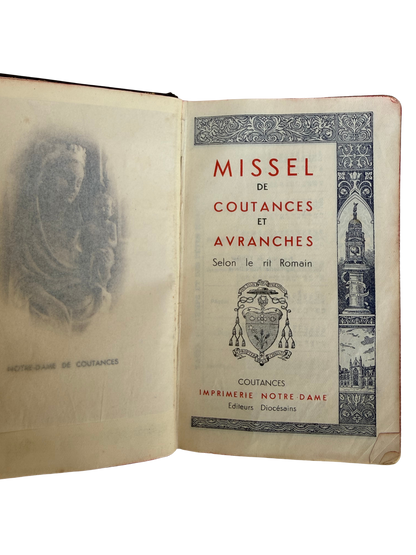 French Leather-Bound Missel de Coutances et Avranches in Original Presentation Case