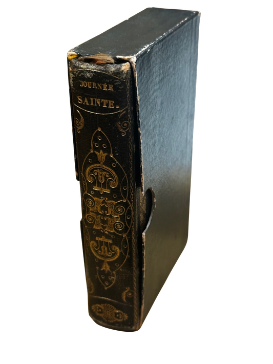 Antique 18th C Journee Sainte - French Devotion Book (Green Leather)
