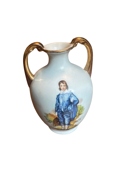 1970s Liscott Mini Vase with Blue Boy