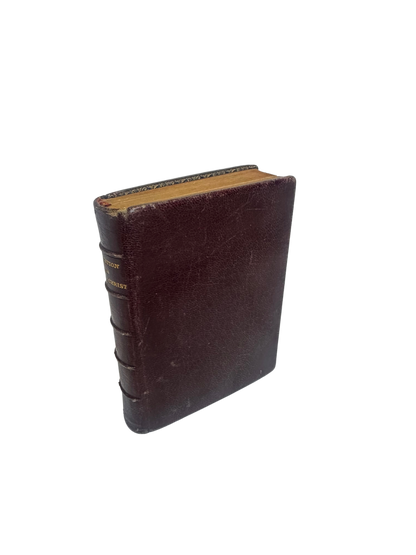 Antique French Leather-Bound Imitation de Jésus-Christ Devotional Book (1889)