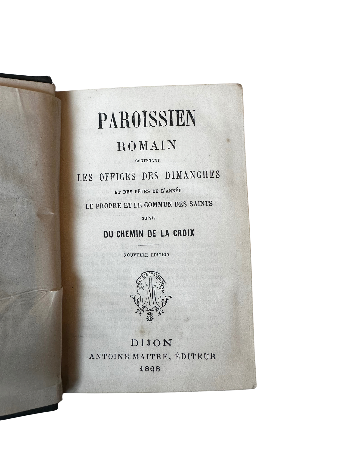 1868 Paroissien Romain with Cross-and-Keys Motif and Silver Clasp (Dijon)