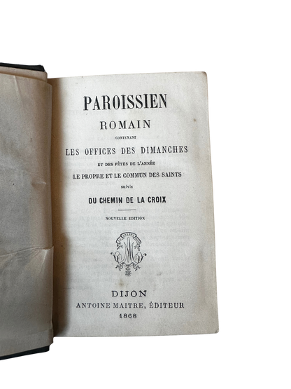 1868 Paroissien Romain with Cross-and-Keys Motif and Silver Clasp (Dijon)