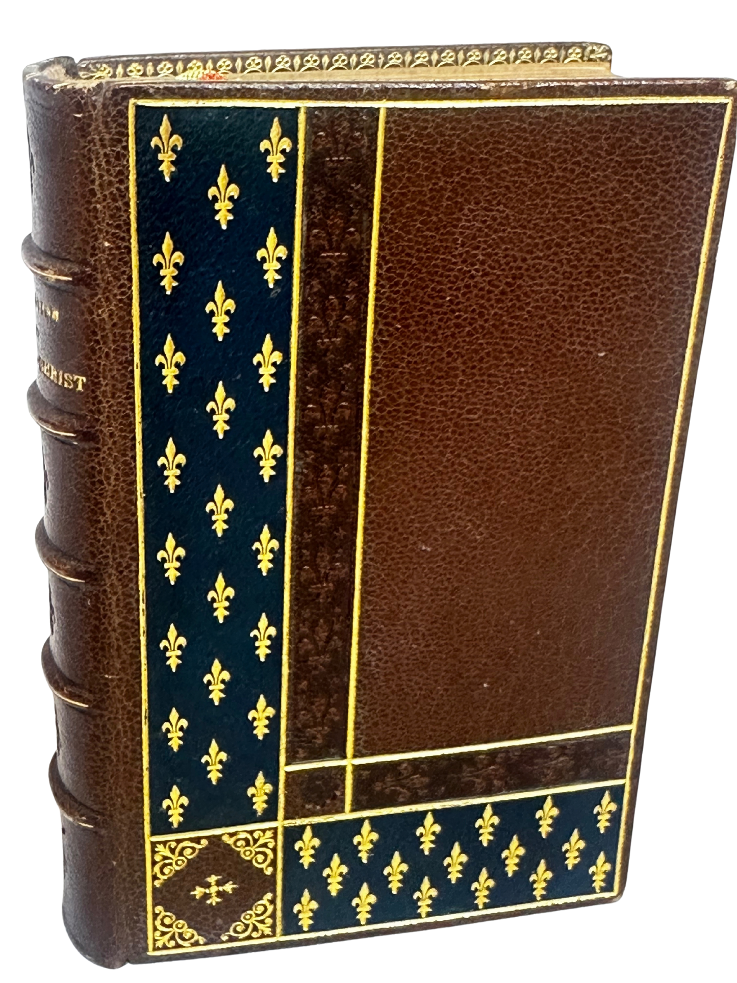 French Gilt-Edged Leather Devotional Book — L’Imitation de Jésus-Christ, Alfred Mame, Tours (1883)