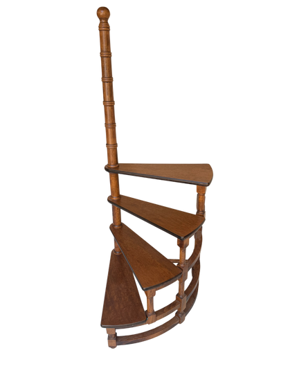 Vintage Italian Oak Spiral Staircase-Form Display Stand / Whatnot, Circa 1920–1950