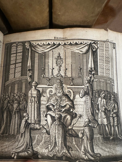 1738 Vellum-Bound Biography of Emperor Charles V (Complete 4-Volume Set)