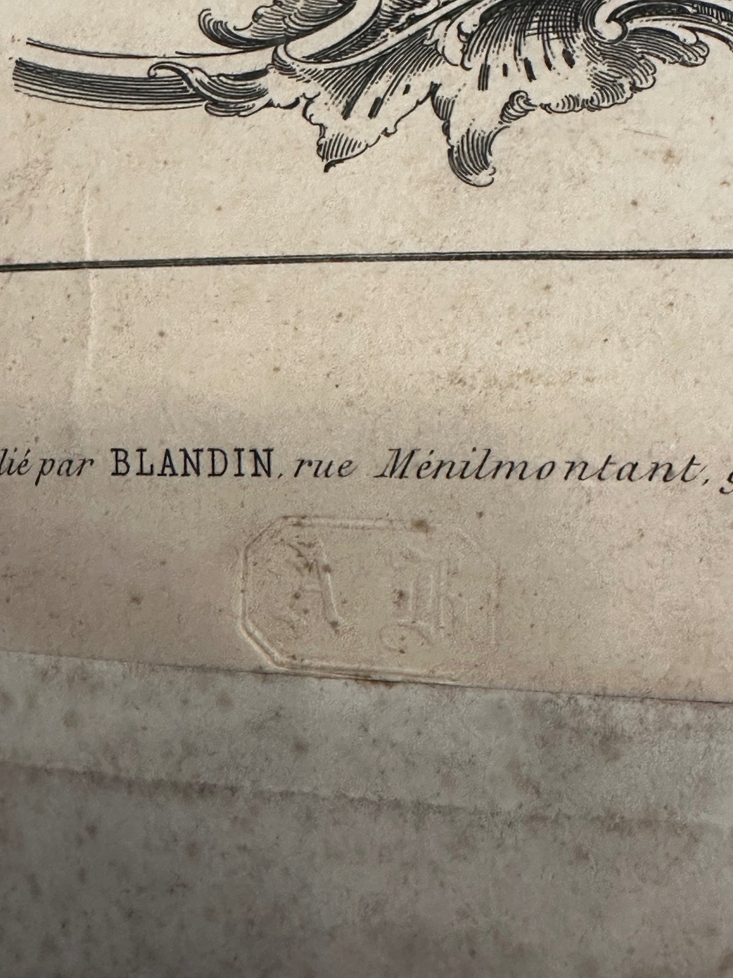 19th-Century French Rococo Revival Furniture Ornament Engraving — Plate I