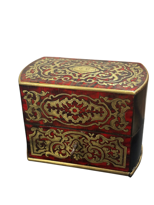 Boulle Dual Perfume Bottle Caddy with Key (Monogrammed and Signed S Mal Paris) - Maison Smal L. Dujat (1850s)