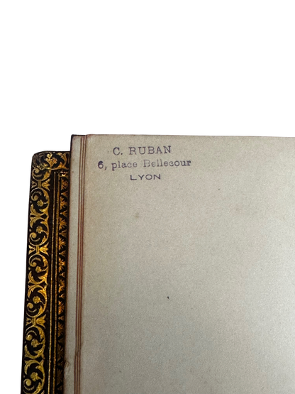 Antique French Leather-Bound Imitation de Jésus-Christ Devotional Book (1889)
