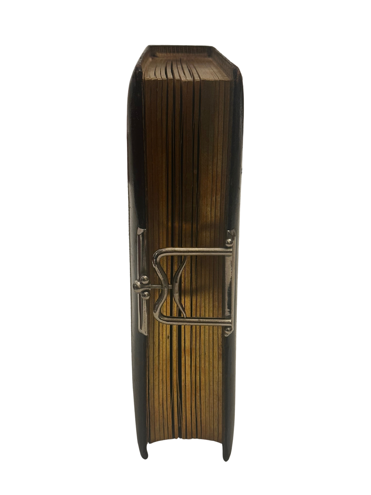 Victorian Leather Photographic Album with All Gilt Edges and Metal Clasp