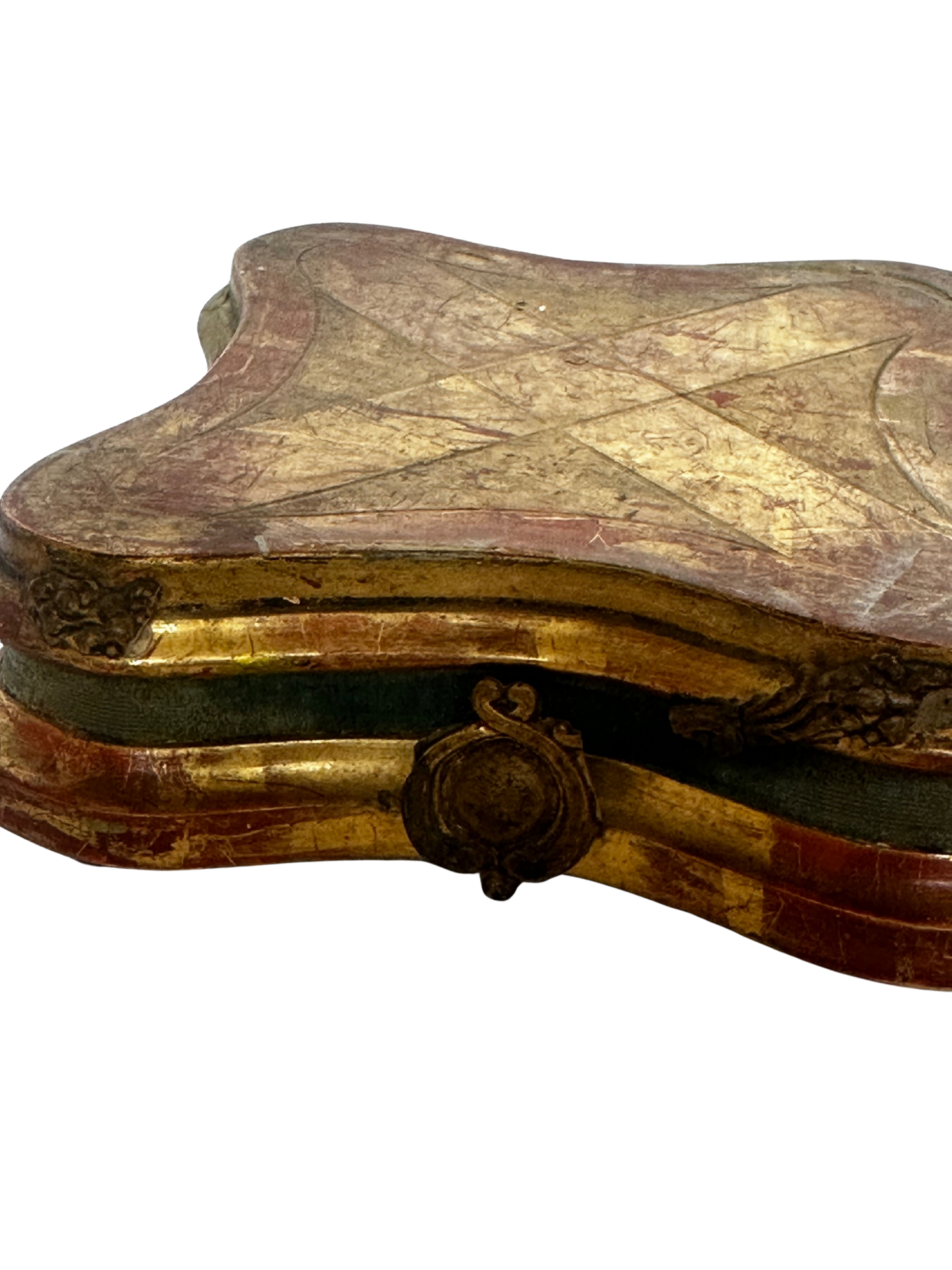 Polychrome and Giltwood Quatrefoil Display Riser / Plateau