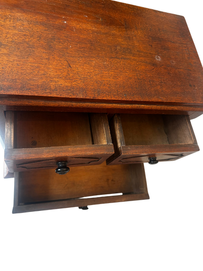 English Carved Table-Top Chest of Drawers